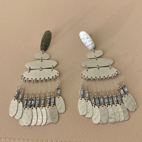 Kendra Scott Nicola Silver Statement Earrings 🤩‼️ - Picture 3 of 8